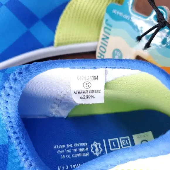 Speedo Splash and Sun Bootie Junior Kids S (13-1) Electra Blue Lightweight Beach - Picture 4 of 8